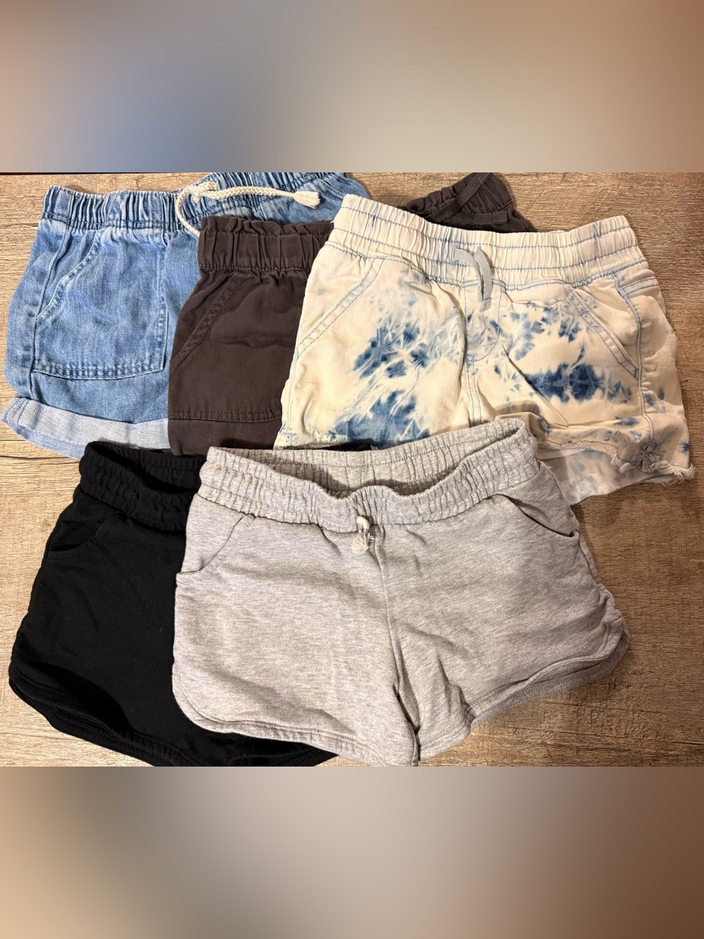Kids Elastic-Waist Gray Knit Shorts - Unbranded